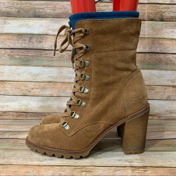 Ugg Frabrice Chestnut Ankle Boots - Picture 1 of 10